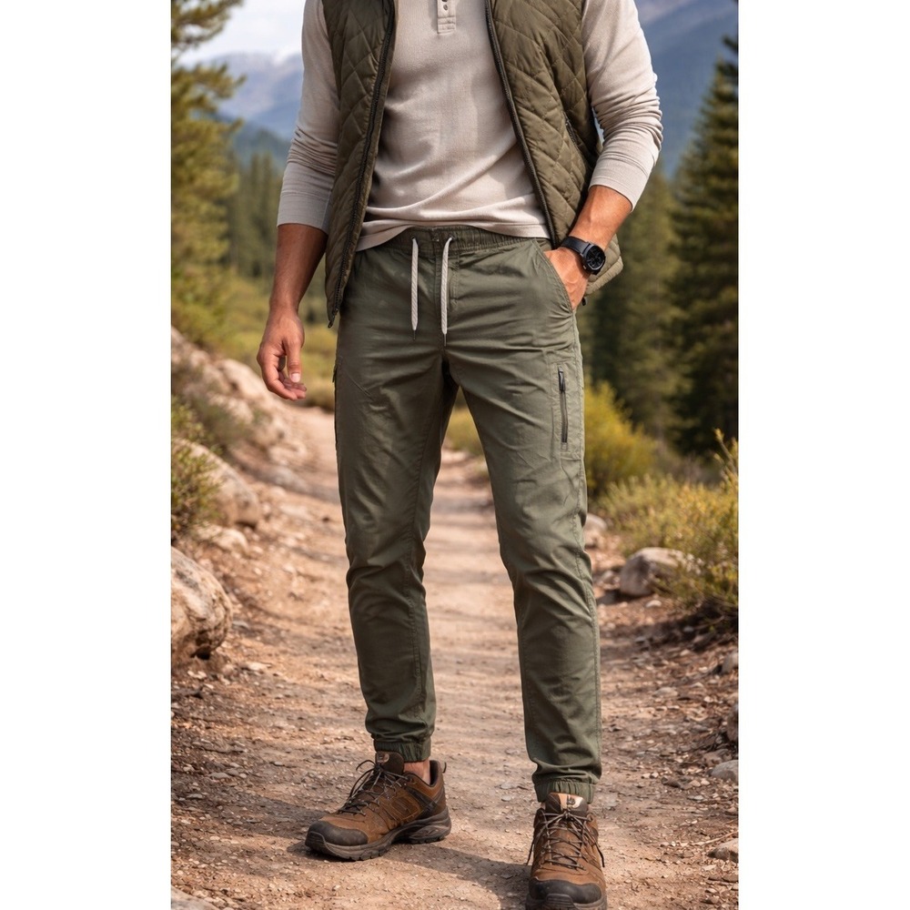 Vuori Pants Men's Medium Barren Explorer Classic Fit Kale Green Gorpcore